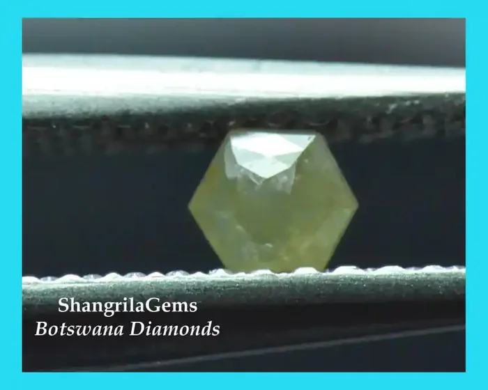 0.135ct 3.45mm Yellow Hexagon rose cut Diamond