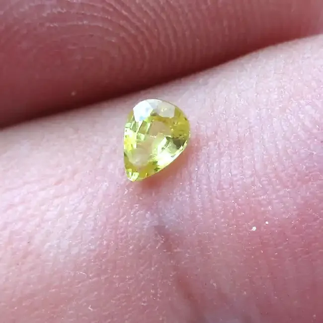 0.20cts Natural Australian Yellow Sapphire Pear Shape