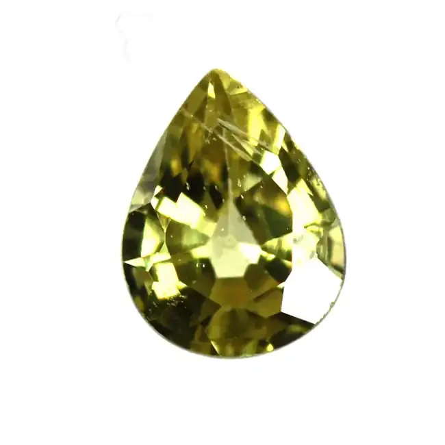 0.21cts Natural Australian Yellow Sapphire Pear Cut