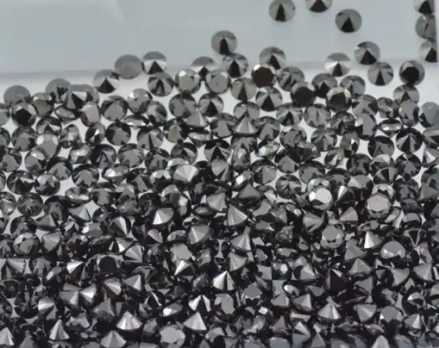 0.25ct black brilliant cut round 8 diamonds approx