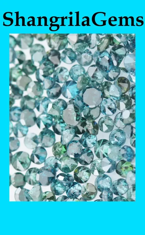 0.25ct Blue Diamonds brilliant cut round 9 diamonds approx
