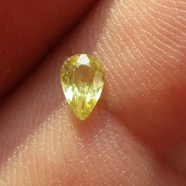 0.25cts Natural Australian Yellow Sapphire Pear Cut