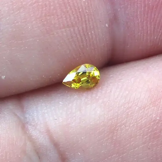 0.30cts Natural Australian Yellow Sapphire Pear Shape