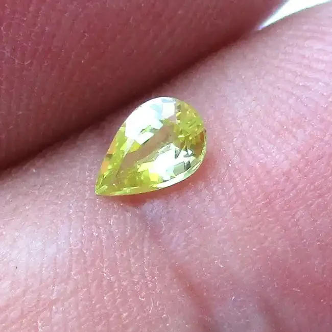 0.31cts Natural Australian Yellow Sapphire Pear Shape