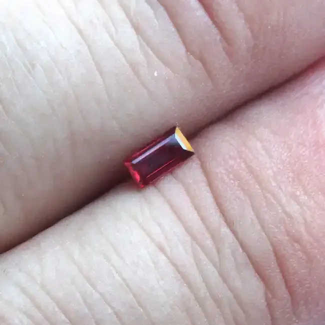 0.33cts Natural Ruby Baguette Shape