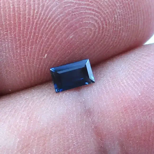 0.35cts Natural Australian Blue Sapphire Baguette Cut