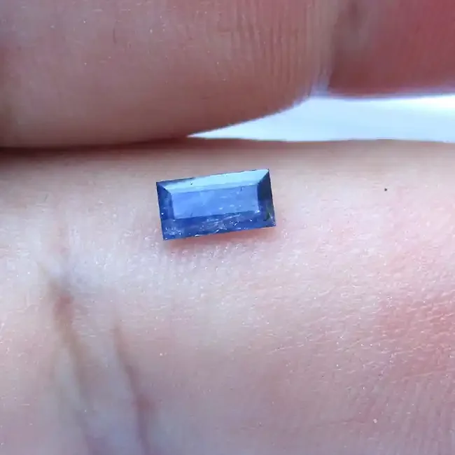 0.43cts Natural Australian Blue Sapphire Baguette Cut