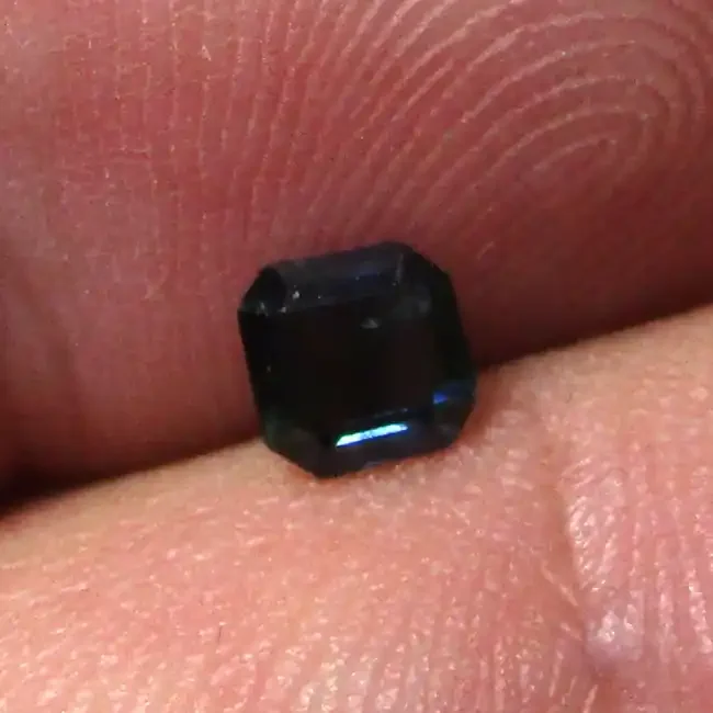 0.43cts Natural Australian Blue Sapphire Square Emerald Cut