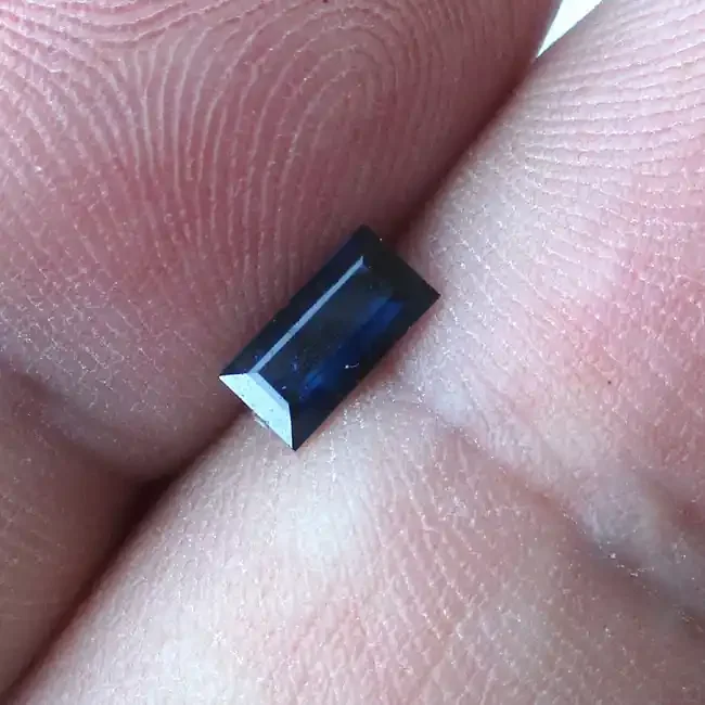 0.45cts Natural Australian Blue Sapphire Baguette Cut
