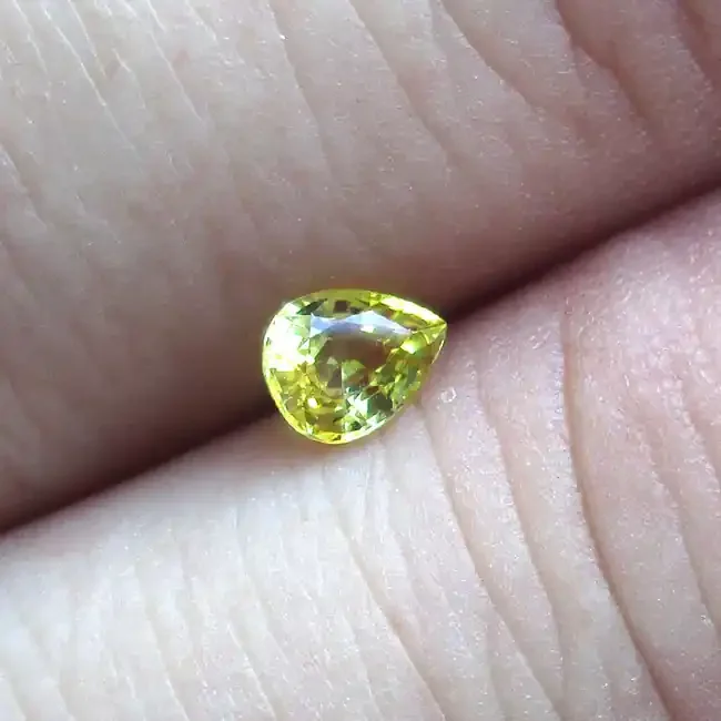 0.45cts Natural Australian Yellow Sapphire Pear Shape