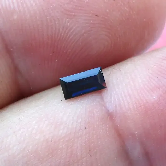 0.46cts Natural Australian Blue Sapphire Baguette Cut