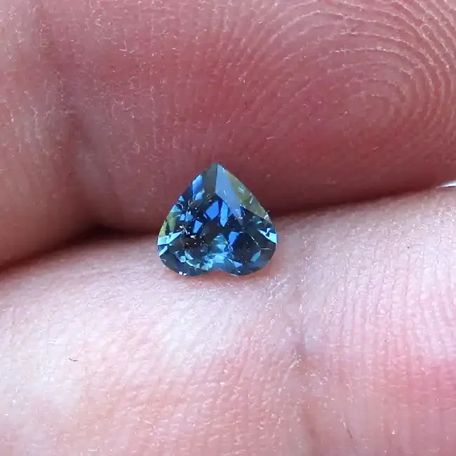 0.48cts Natural Australian Blue Sapphire Heart Shape