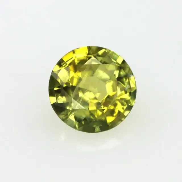 0.49cts Natural Australian Yellow/Green Sapphire Round Shape