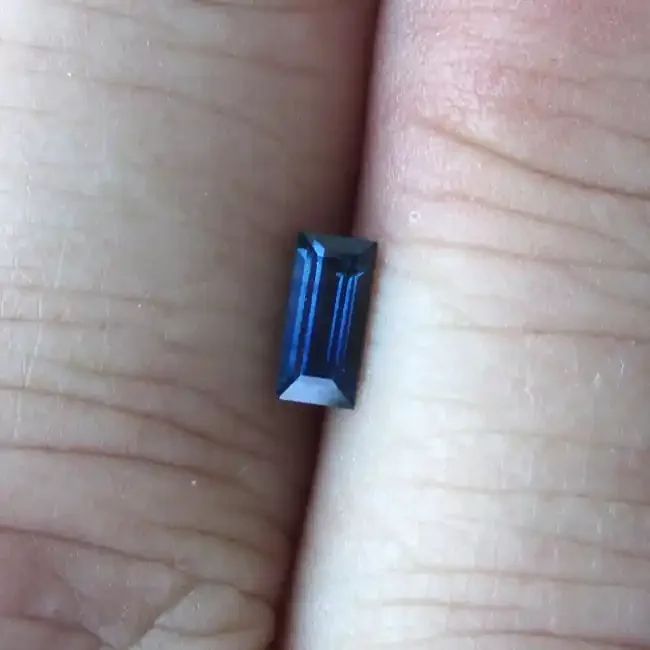 0.50cts Natural Australian Blue Sapphire Baguette Cut