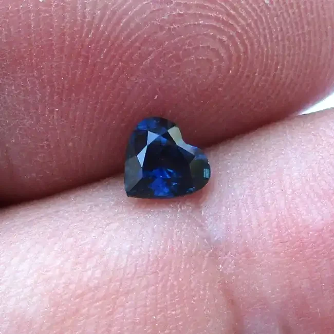 0.51cts Natural Australian Blue Sapphire Heart Shape