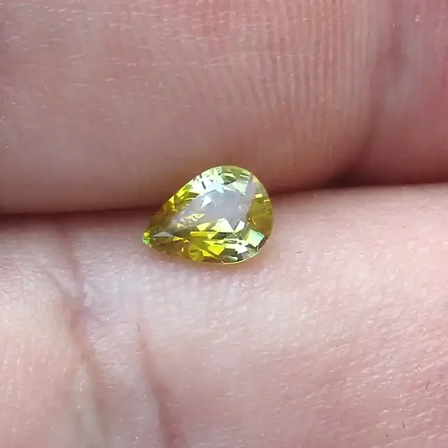 0.53cts Natural Australian Yellow Sapphire Pear Shape