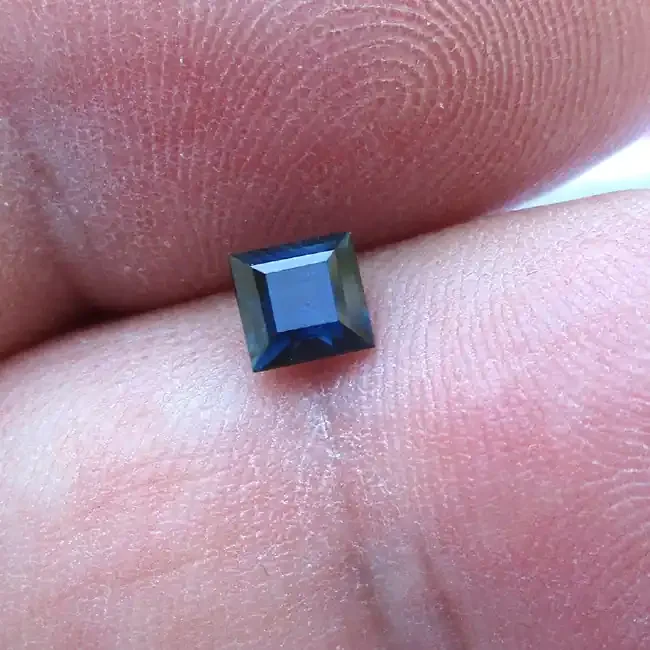 0.54cts Natural Australian Blue Sapphire Square Cut