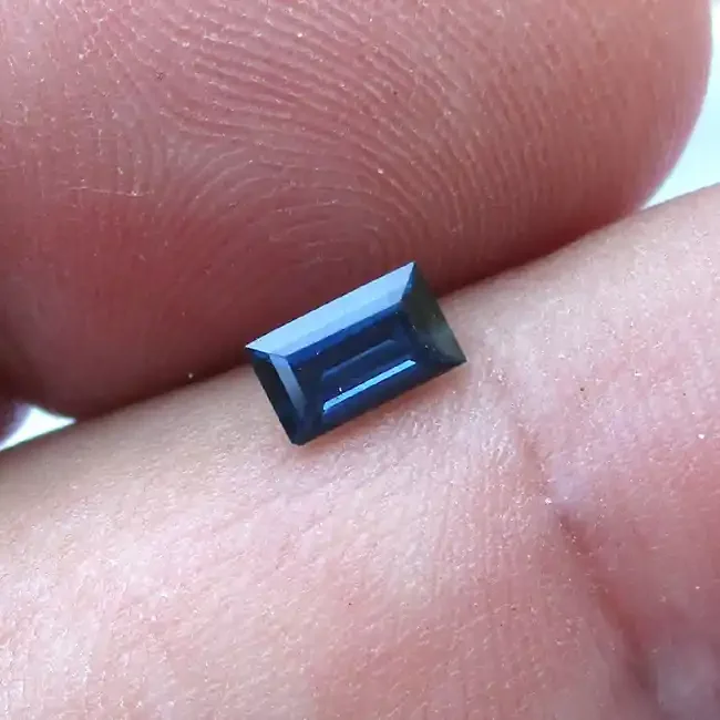 0.57cts Natural Australian Blue Sapphire Baguette Cut