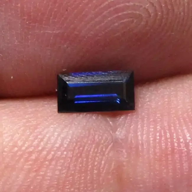 0.57cts Natural Australian Blue Sapphire Baguette Cut