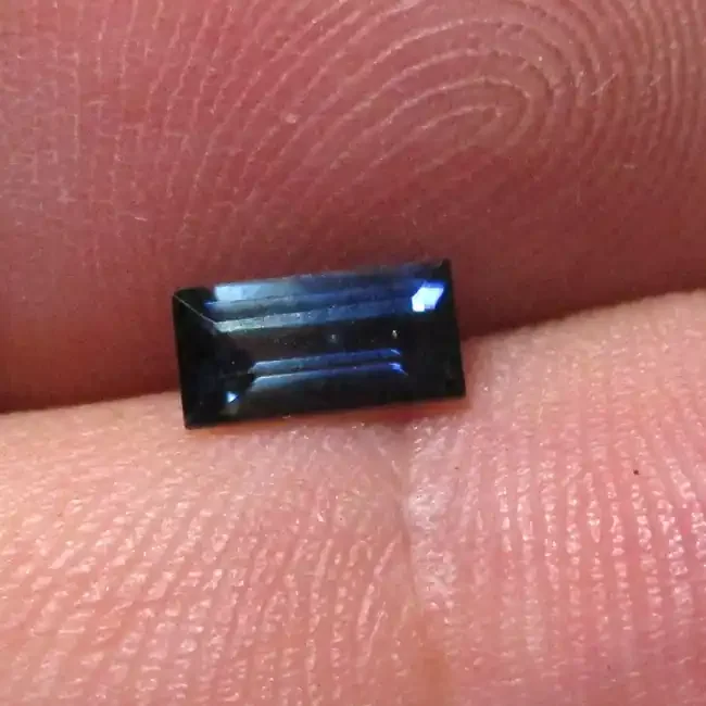 0.57cts Natural Australian Blue Sapphire Baguette Cut