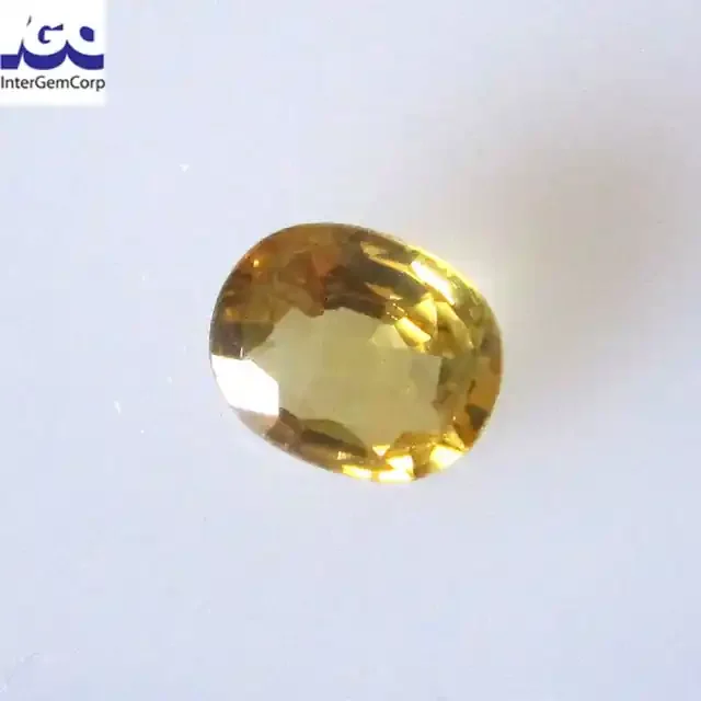 0.59cts Natural Australian Golden/Yellow Sapphire Oval Cut