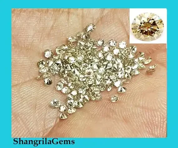 0.5ct 16 1.8mm Champagne Brilliant Cut diamonds
