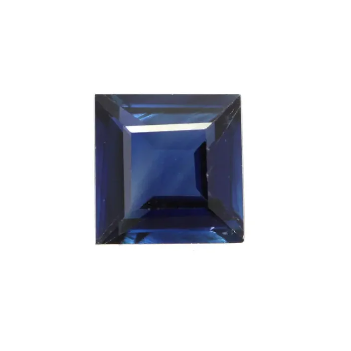 0.60cts Natural Australian Blue Sapphire Square Cut