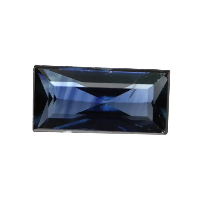 0.61cts Natural Australian Blue Sapphire Baguette Cut