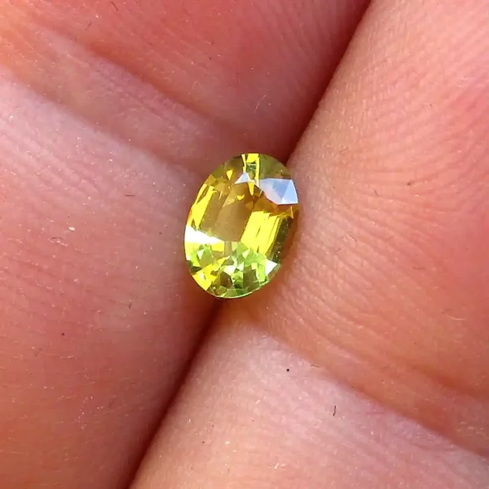 0.61cts Natural Australian Yellow Sapphire Oval Cut