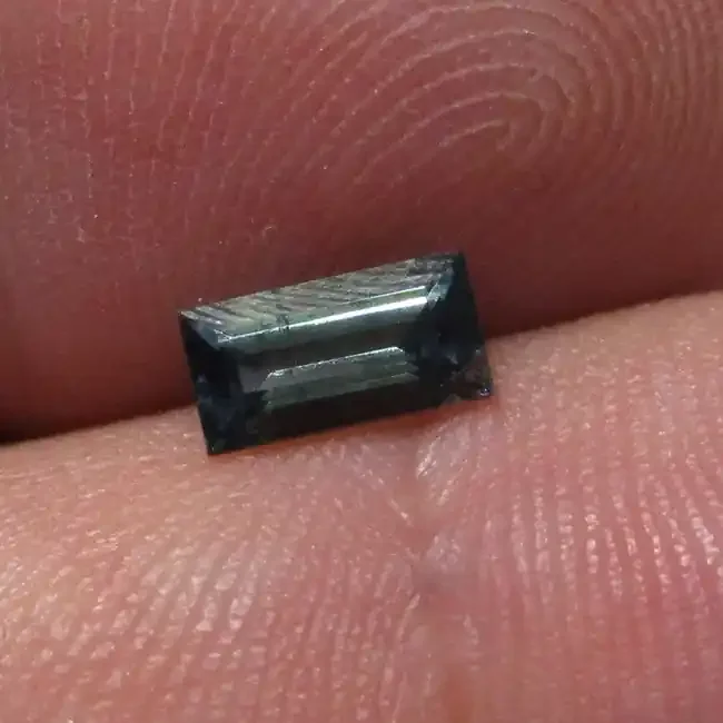 0.63cts Natural Australian Blue Sapphire Baguette Cut
