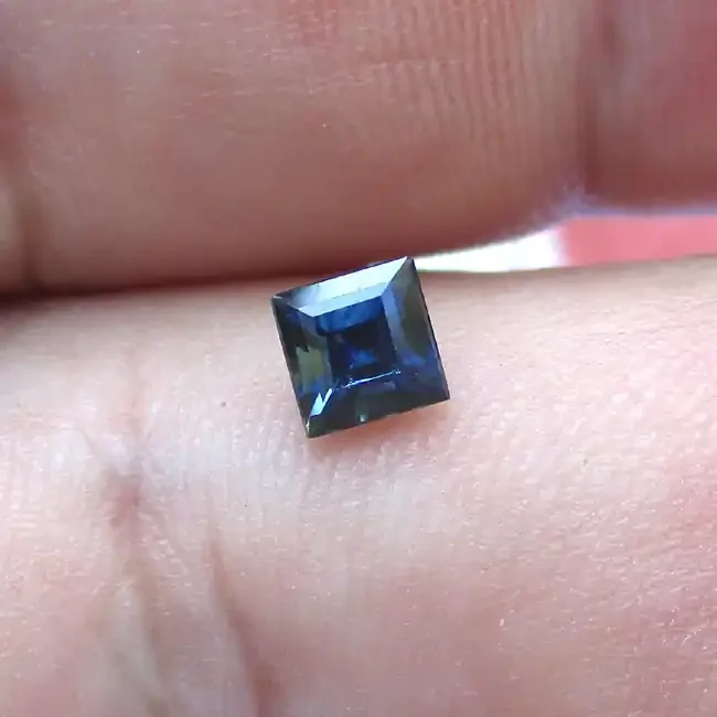 0.65cts Natural Australian Blue Sapphire Square Cut