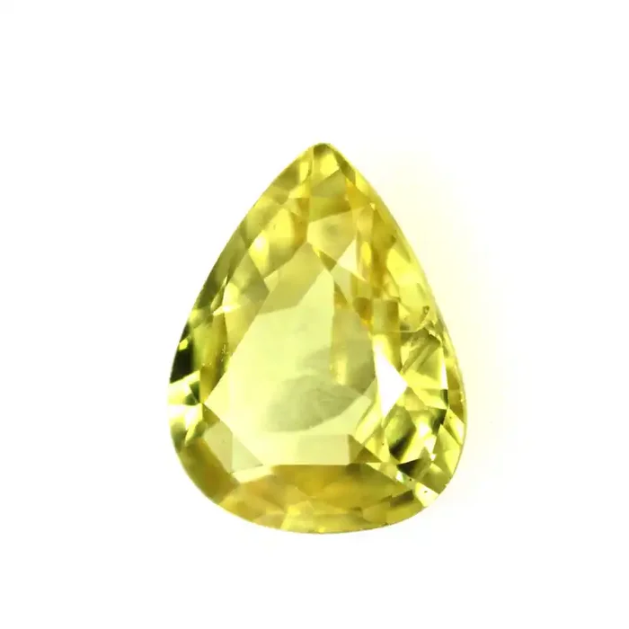 0.65cts Natural Australian Yellow Sapphire Pear Shape