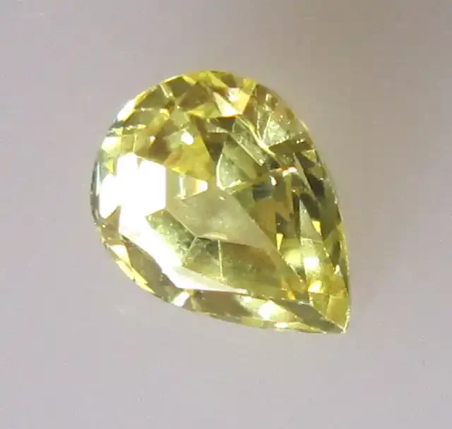 0.65cts Natural Australian Yellow Sapphire Pear Shape