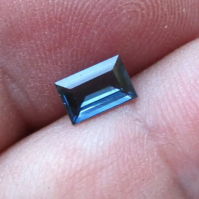 0.68cts Natural Australian Blue Sapphire Baguette Cut