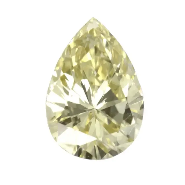 0.74cts Natural Fancy Light Yellow Pear Shape Diamond