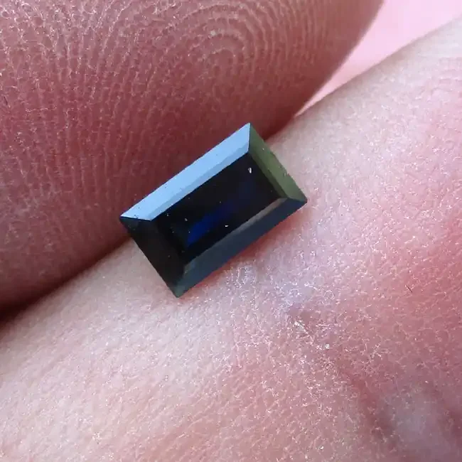 0.79cts Natural Australian Blue Sapphire Baguette Cut
