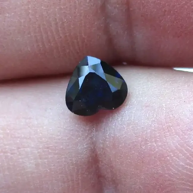0.79cts Natural Australian Blue Sapphire Heart Shape