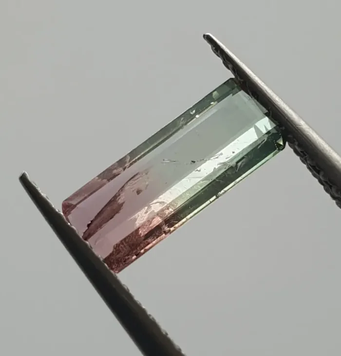 0.8 ct Bicolor Tourmaline Octogone 10x4mm(SKU 85)