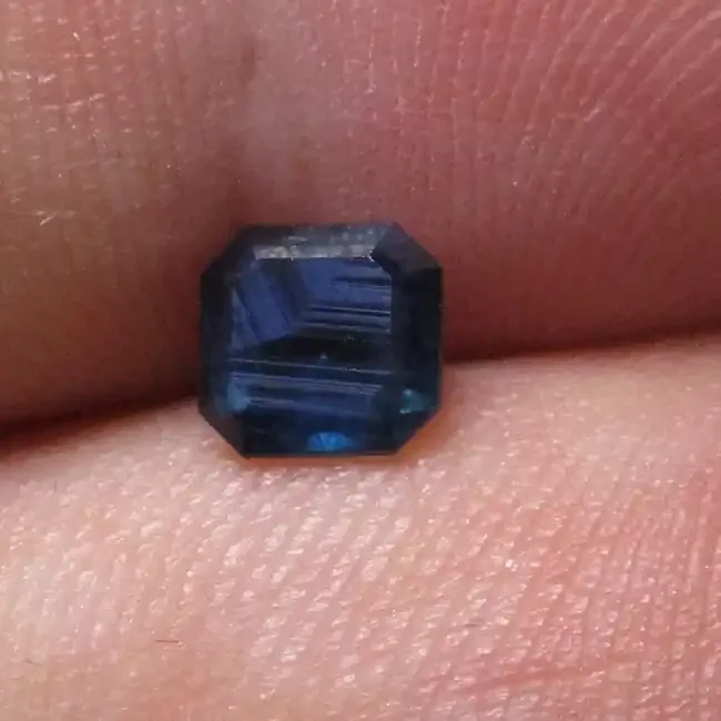0.80cts Natural Australian Blue Sapphire Square Emerald Cut