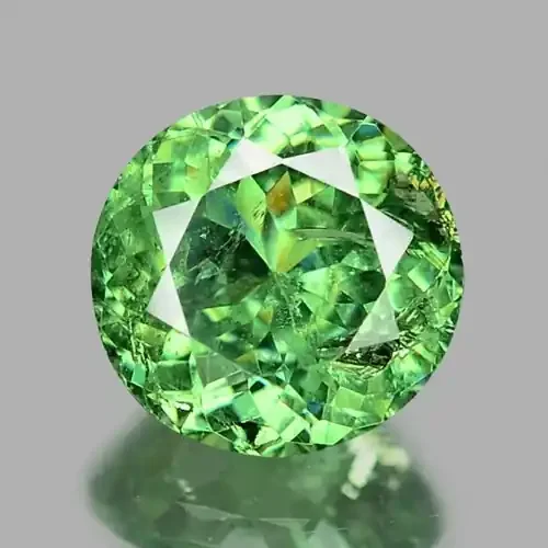 0.82 Cts Rare Untreated Green Demantoid Garnet Natural Gemstone