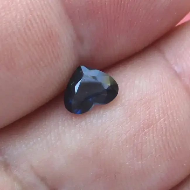 0.82cts Natural Australian Blue Sapphire Heart Cut