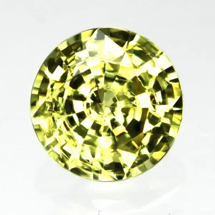 0.83cts Natural Australian Yellow Sapphire Round Cut