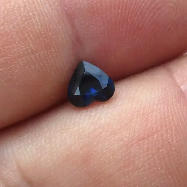0.85cts Natural Australian Blue Sapphire Heart Shape