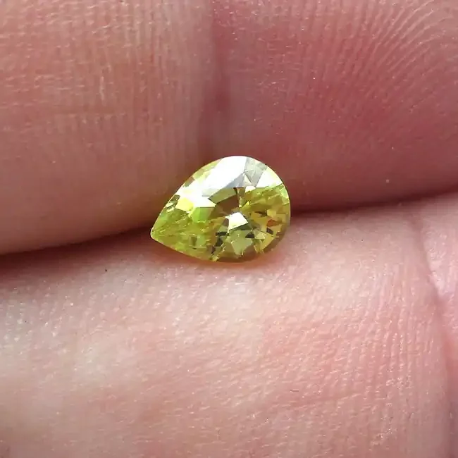 0.88cts Natural Australian Yellow Sapphire Pear Shape