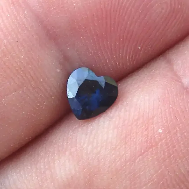 0.89cts Natural Australian Blue Sapphire Heart Cut