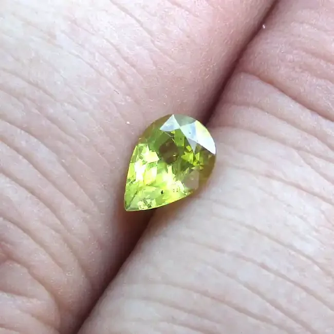 0.91cts Natural Australian Yellow Sapphire Pear Shape