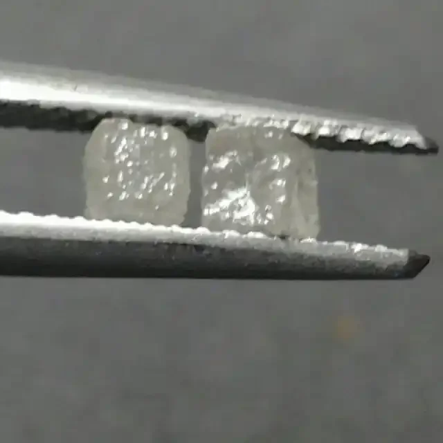 0.95CT pair 3.5mm silver grey cube diamonds SPECIAL OFFER 0.95CT