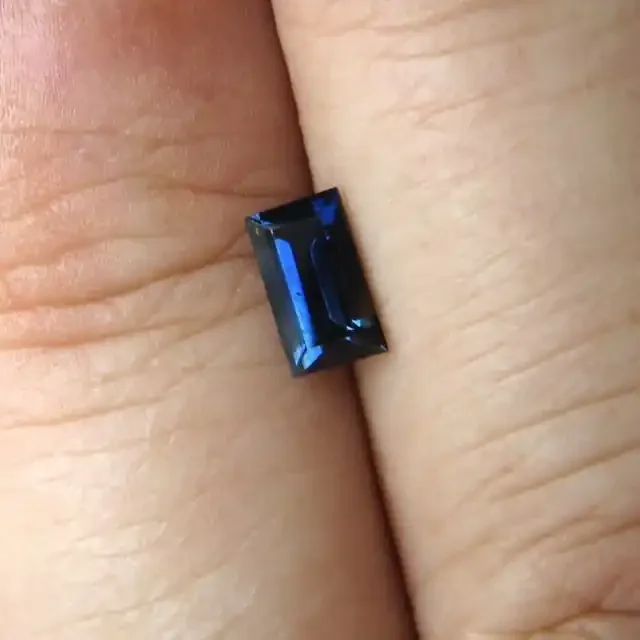 0.95cts Natural Australian Blue Sapphire Baguette Cut