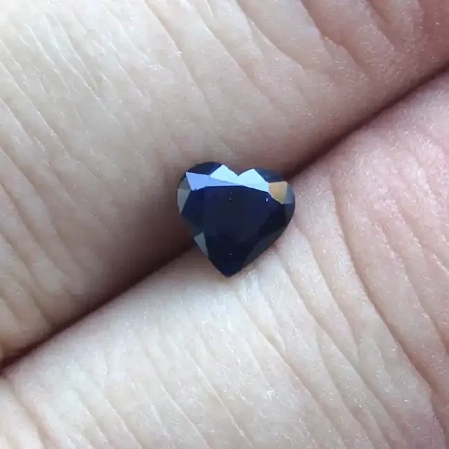 0.97cts Natural Australian Blue Sapphire Heart Shape