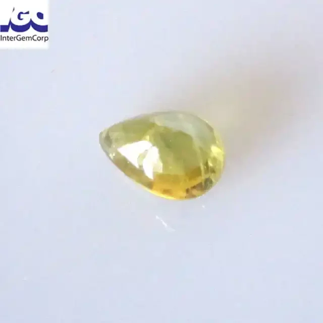 1.03cts Natural Australian Yellow Sapphire Pear Cabochon Cut